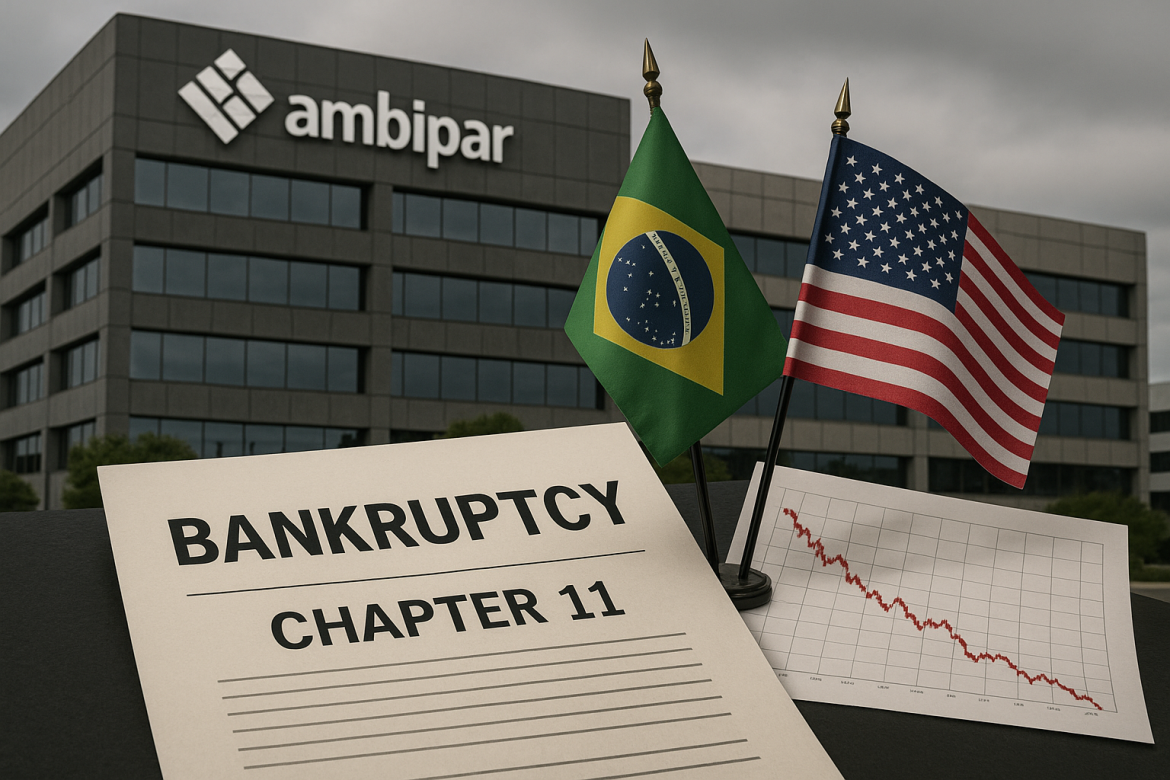 Shares of Ambipar Emergency Response (NYSE American: AMBI) dropped 31% to 77 cents on Thursday after trading resumed, following a two-day halt triggered by the company’s bankruptcy filing earlier in the week. The stock fluctuated between a low of 48 cents — its 52-week low — and a high of 95 cents during intraday trading.The US-listed subsidiary of Brazilian waste management company Ambipar Participações e Empreendimentos SA filed for<a href="https://invezz.com/news/2025/10/21/brazils-ambipar-files-for-judicial-recovery-amid-financial-turmoil/"> Chapter 11 bankruptcy protection in Texas on Monday. </a>Meanwhile, its parent company filed for insolvency protection in Brazil’s courts, citing irregularities in financial transactions linked to a former senior executive.Despite the filings, Ambipar said that its normal operations will continue during the restructuring process. However, the NYSE American exchange announced plans to begin delisting proceedings, though the company retains the right to appeal the decision.Ambipar Emergency Response specializes in crisis management and emergency response services, including environmental, chemical, and biological incidents.Irregular financial activity and rising debt pressuresAmbipar’s financial turmoil deepened following the resignation of Chief Financial Officer João de Arruda last month. The company disclosed that its bankruptcy protection became necessary after uncovering irregularities in swap operations managed by the finance department under Arruda’s tenure.According to filings, swap contracts were transferred from Bank of America to Deutsche Bank, with later amendments that introduced speculative elements, a move that raised red flags during internal reviews. Deutsche Bank subsequently requested additional loan guarantees, prompting other creditors to seek early repayment.Ambipar declared total debt of 10.48 billion reais ($1.94 billion) in its Brazilian bankruptcy filing. The company also has roughly $1.05 billion in outstanding green bonds maturing in 2031 and 2033. The Bank of New York, acting as trustee, has listed unsecured claims of about $328 million related to those bonds.An ad hoc group of green bondholders has retained Davis Polk & Wardwell LLP as legal counsel and Houlihan Lokey as financial advisor. Meanwhile, Ambipar has hired FTI Consulting to conduct a forensic accounting review.Governance issues and broader market impactThe collapse of Ambipar adds to a series of corporate debt troubles rattling markets in recent weeks, following bankruptcies at First Brands and Tricolor, a subprime lender. Analysts say that while these cases appear idiosyncratic, investor sentiment remains fragile.JPMorgan CEO Jamie Dimon warned that more “cockroaches” could emerge in the credit markets, referencing potential hidden financial risks.Brazilian companies, including Ambipar, are under additional strain due to high domestic interest rates, with the central bank maintaining its benchmark rate at 15% amid rising fiscal concerns.Ambipar’s shares have plunged nearly 96% year-to-date and were removed from all B3 stock indexes earlier this month due to governance concerns. Analysts at UBS said the company’s rapid expansion through over 70 acquisitions has exposed weaknesses in its balance sheet and internal controls.As of 2023, Ambipar derived 57% of revenue from Brazil, 25% from North America, 15% from Latin America, and 3% from Europe. The company’s struggle to manage its growing complexity now leaves it facing a long path to regain stability and investor confidence.The post <a href="https://invezz.com/news/2025/10/23/ambipar-emergency-response-shares-plunge-31-after-bankruptcy-filing/">Ambipar Emergency Response shares plunge 31% after bankruptcy filing</a> appeared first on <a href="https://invezz.com/">Invezz</a>