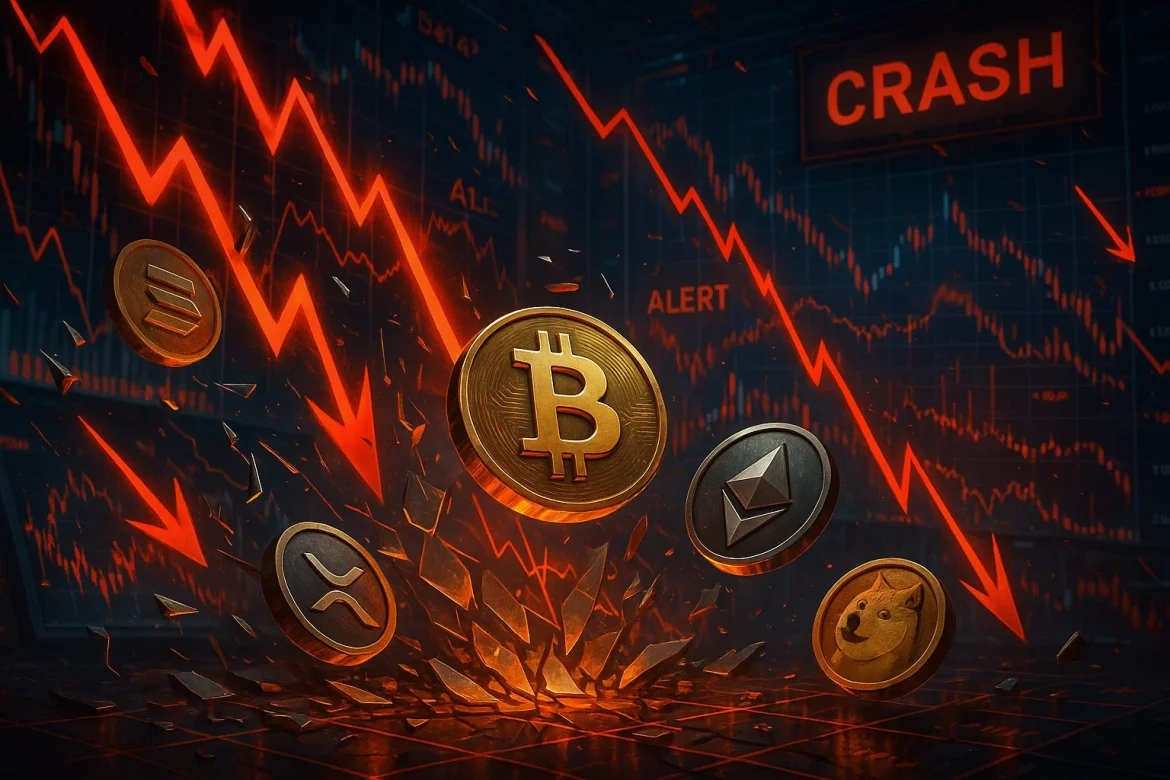 A crypto crash is happening today, with Bitcoin falling to $108,000 and top altcoins like Solana, Cardano, Pepe, and Shiba Inu being deeply in the red. This article explores some of the top reasons contributing to the ongoing crypto market crash and what to expect.Crypto crash happened amid inflation concerns One reason for the ongoing crypto crash is the upcoming US Consumer Price Index (CPI) data, which will come out on Friday this week. These numbers are expected to show that the US inflation remained high in September as companies continued to account for Donald Trump’s tariffs.The headline Consumer Price Index (CPI) figure is expected to come in at 3.1%, up from the previous 2.9%. If accurate, this figure will confirm that the country’s inflation remains a challenge.Worse, there are signs that inflation will continue rising as the <a href="https://invezz.com/news/2025/09/16/commodities-wrap-gold-soars-to-new-high-yet-again-oil-and-silver-prices-rise-sharply/">crude oil price jumped</a> after signs of a truce between the US and India emerged. One part of the deal is that India will largely stop buying Russian oil in exchange for tariff relief from the US. India will also commit to buying more US oil this year.Brent, the global benchmark, rose by 3% and hit the important resistance level at $64, while West Texas Intermediate (WTI) jumped to $62 after the US blacklisted Rosneft and Lukoil, two of the biggest oil companies in the country. Trump also plans to talk to Xi Jinping about China’s crude oil imports.A high inflation figure will make it harder for the Federal Reserve to cut interest rates in the coming meetings. Cryptocurrencies normally do well when the Fed is cutting rates.Liquidations tantrum The other main reason why the crypto market crash is happening is that traders are going through a <a href="https://invezz.com/news/2025/10/15/best-cryptos-to-buy-before-20b-liquidation-rebound/">liquidation tantrum</a>. This is a response to the huge $20 billion liquidation that happened on October 11 this year. The liquidation affected more than 1.6 million people who saw their accounts wiped out. Historically, crypto prices normally remain on edge after such a big liquidation event, as investors remain in the sidelines.A good example of this is the fact that the volume in the futures and spot market has tumbled. CoinGlass data shows that the 24-hour volume plunged by 17.6% to $315 billion, while the open interest fell to $147 billion. The liquidation tantrum will likely remain in place until Bitcoin and other cryptocurrencies rebound and attract Fear of Missing Out (FOMO).Bitcoin whale activityThe crypto market is also going down is of an obscure Bitcoin whale who has made millions shorting Bitcoin. This whale made over $200 million in his recent Bitcoin short trade. He has now opened a new short trade worth over $234 million through Hyperliquid. His trades are being scrutinized because the last one was opened 30 minutes before Donald Trump made his tariff announcement. As such, there are rumors that this whale is associated with Donald Trump.BTC price has formed a risky patternBTC price chart | Source: TradingViewThe crypto crash is also happening because, as the chart above shows, the Bitcoin price has formed the risky double-top pattern at $124,373 and is now at the neckline. It is also about to form a death cross pattern, which happens when the 50-day and 200-day Weighted Moving Averages (WMA) cross each other. These patterns point to more Bitcoin price crash, pointing to more downside in the near term. A Bitcoin price crash will be highly bearish for the broader crypto market. It is also coming as Bitcoin ETF outflows rise. The post <a href="https://invezz.com/news/2025/10/23/crypto-crash-explained-heres-why-bitcoin-and-top-altcoins-are-going-down-today/">Crypto crash explained: here’s why Bitcoin and top altcoins are going down today</a> appeared first on <a href="https://invezz.com/">Invezz</a>
